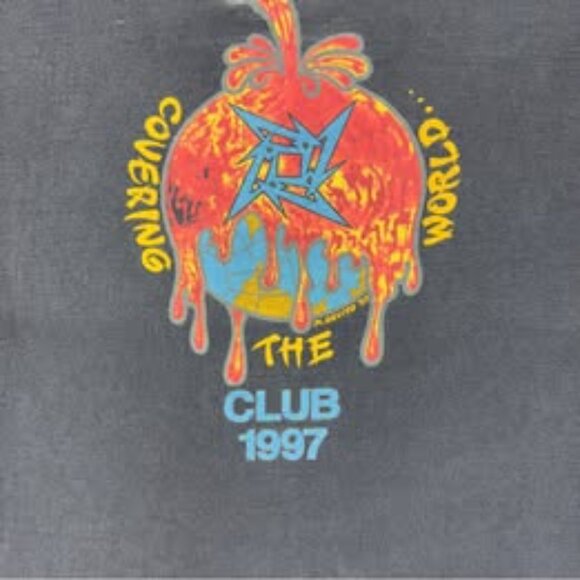 VTG Metallica Covering the World Club 1997 Giant Tag Men's Sz Large Distressed - Picture 6 of 10